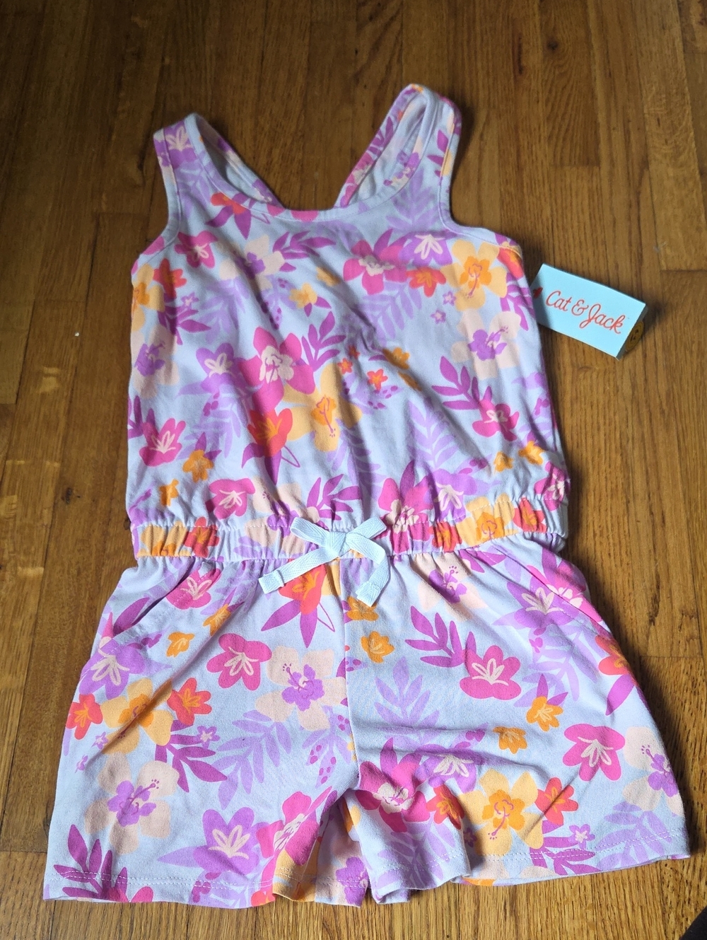 Cat & Jack Lavender Floral Girls' Romper